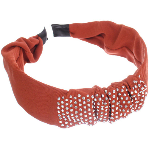 Ободок для волос МАРЦИПАН, ниона, ширина 2см, микс 6 цветов ( в пакете с подвесом)_5