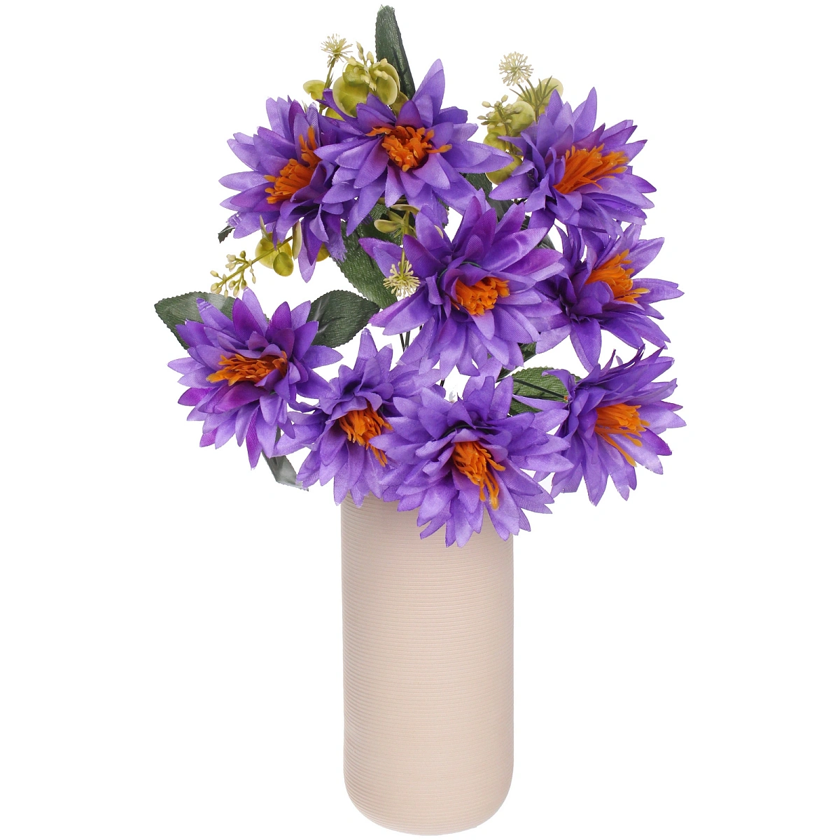 Искусственные цветы "Цветочная мелодия" Астры 50см 9 цветков сиреневые