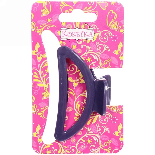 Заколка-краб для волос  на блистере Magic Gloss, трапеция, микс 6 цветов, 6,5см (Кокетка)_6
