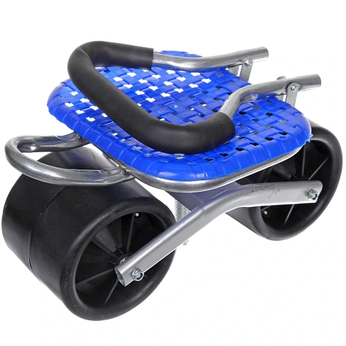 Стул садовый на колесах для прополки и работы в саду 354714см с поворотным механизмом(360°) складная спинка, цвет синий_6