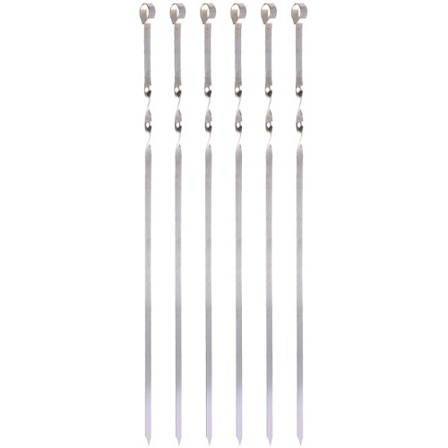 Набор шампуров 6 шт, длина 60 см, ширина 10 мм