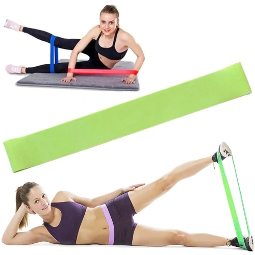 Резинка для фитнеса, эспандер ленточный 0,35*5*30 см (до 5 кг), зеленый