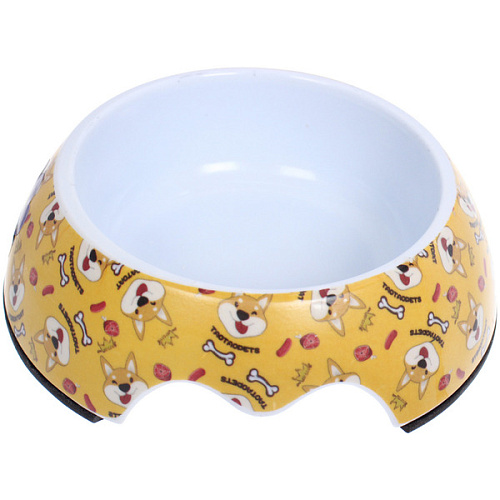 Миска из нержавеющей стали ЛЮБИМЫЙ БРО, корги, 111445см (наклейка)_4