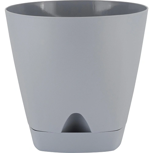Горшок для цветов пластиковый 0,65л d-11см "Amsterdam" с прикорневым поливом, утренний туман
