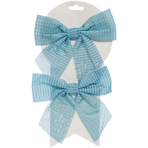 Бант на ёлку "Волшебство" 15*15 см (набор 2 шт), Голубой