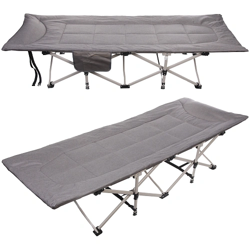 Раскладушка кемпинговая складная 188*66*41 см, серый