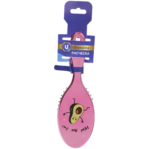 Расческа массажная зеркальная Animals, авокадики, микс 4 цвета, 722 см (блистер Ultramarine)_5