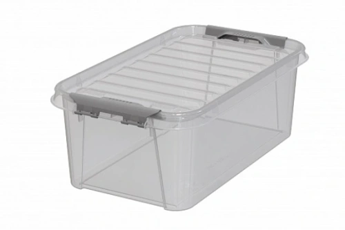Контейнер универсальный с крышкой для хранения "ПРОФИ КОМФОРТ", прозрачный, 37,7*22*13,5см, 7,8л