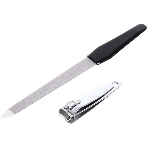 Маникюрный набор на блистере, 2 предмета Ультрамарин (пилка металлическая 12,8см и кусачки 5,3см)_4