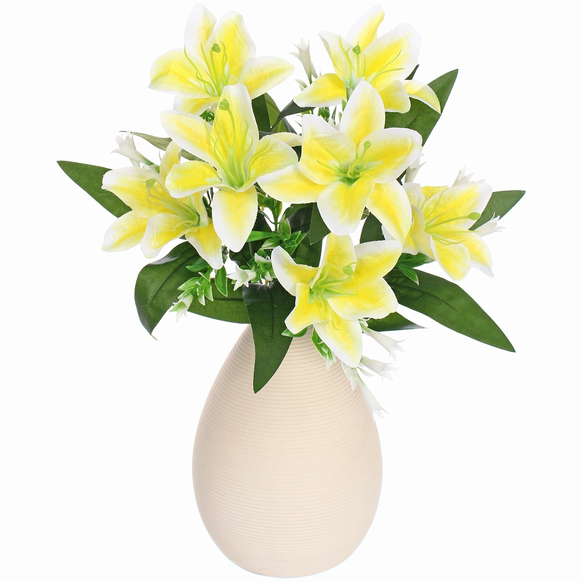 Искусственные цветы "Букет лилий" 35см 7 цветков желтые