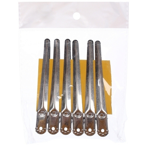 Зажимы парикмахерские 6шт KLEVER, цвет черный, 10,5см_4