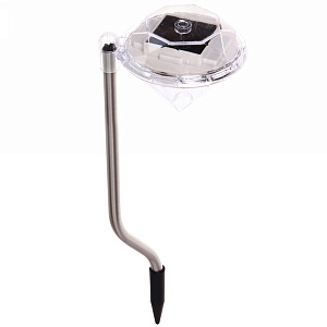 Фонарь садовый "Бриллиант" 26*7,5*6,5 см, на солнечной батарее, Теплый белый