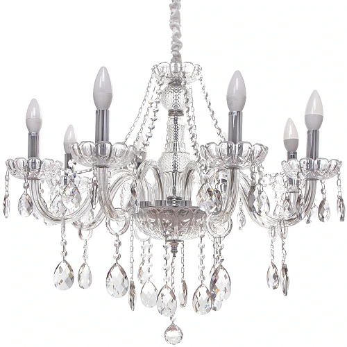 Люстра подвесная в стиле барокко "Alfemminile" 8*40Вт 25-DZ888 со стеклянными основаниями