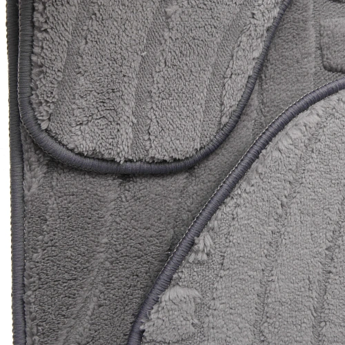 Набор для ванной и туалета 3 пр Лия ( 2 коврика 5080+5040, 1 чехол на крышку) серый_3