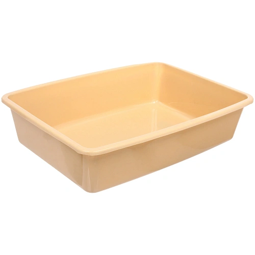 Лоток - туалет для кошек с совком ЧИСТЫЕ ЛАПКИ, цвет бежевый, 372786см _3