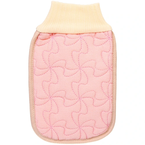 Мочалка - варежка для тела жёсткая "Premium - Lavita", цвет светло - розовый, 14*24см (ZIP пакет)