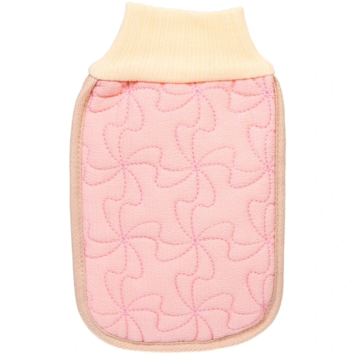 Мочалка - варежка для тела жёсткая "Premium - Lavita", цвет светло - розовый, 14*24см (ZIP пакет)