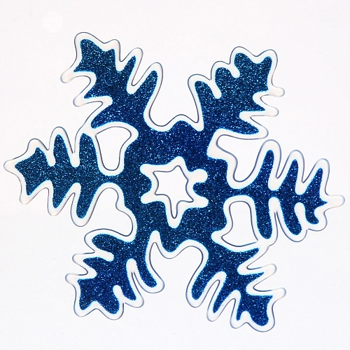 Наклейка  Безупречная  снежинка 1520, голубой_3