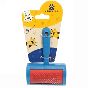 Расческа-пуходерка для кошек и собак "Пушок" 12см цвет синий Ultramarine✦