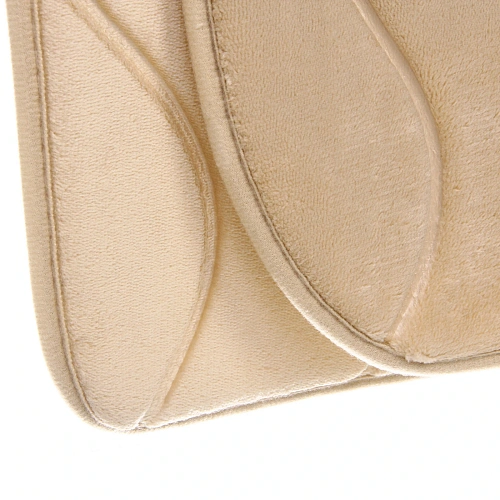 Набор для ванной и туалета 3 пр Волна ( 2 коврика 5080+5040, 1 чехол на крышку унитаза) бежевый_3