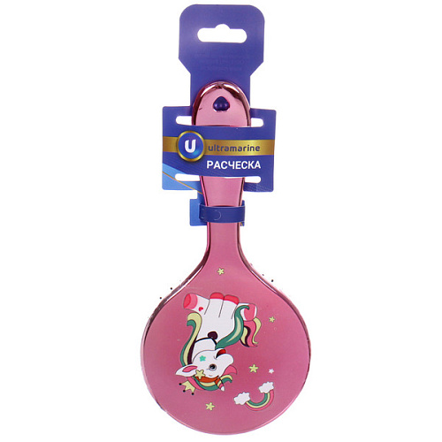 Расческа массажная детская зеркальная Animals, радуга, микс 4 цвета, 1022см (блистер Ultramarine)_4