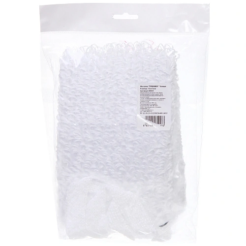 Мочалка для тела полипропиленовая PREMIER, цвет белый, 4215см_5