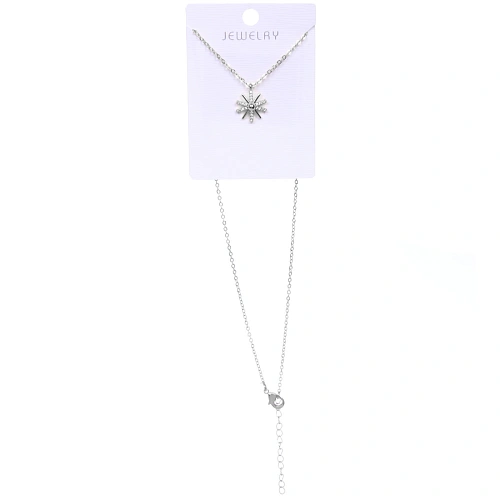 Подвеска из гиппоалергенного сплава со стразами ЭЛЬЗА, цвет серебро и золото, d-20см1,5см_6