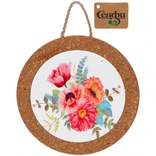 Подставка керамическая 19см "Букет маков"