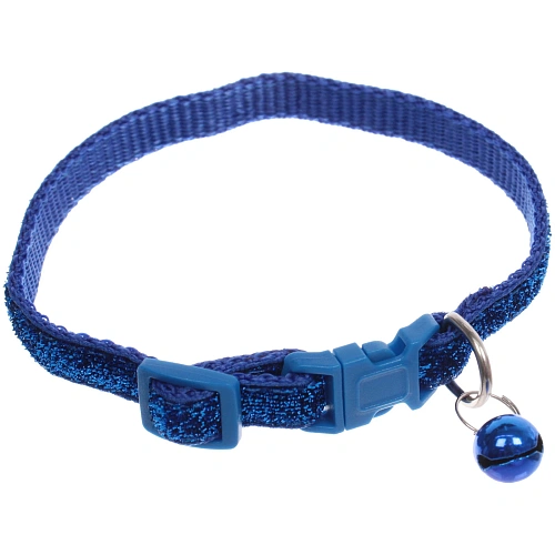 Ошейник с колокольчиком 11932см Zoo City-Блестящий БУМ микс цветов CC02 Ultramarine_13