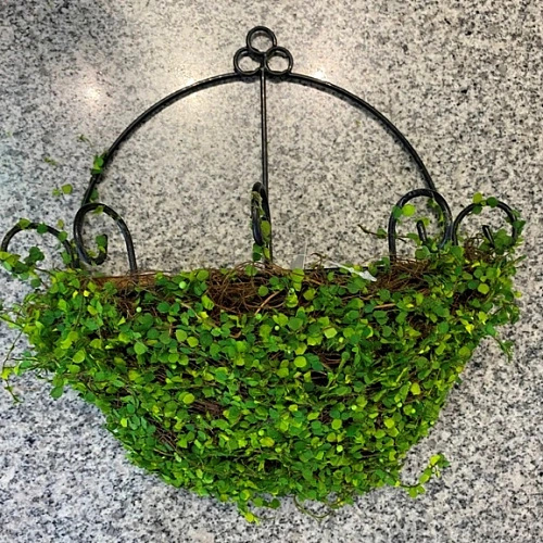 Кашпо для цветов "Сфагнум" с кокосовым волокном, настенное d=25см, листики