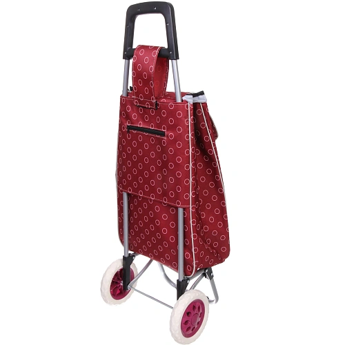 Тележка хозяйственная с сумкой (923327см, колеса 16см,грузоподъемность до 30 кг) бордо DC308AG3_5