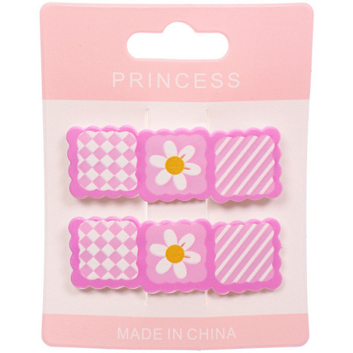 Зажимы для волос детские 2шт "КАРАМЕЛЬ", нежные ромашки, 5.5*.1.7см