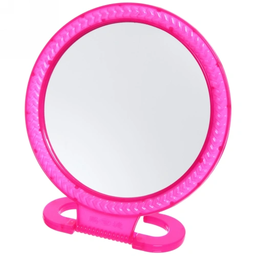 Зеркало настольное в пластиковой оправе "Эстетика" круг, подвесное, цвет микс, d-18,5см (Стикер на минивложение)