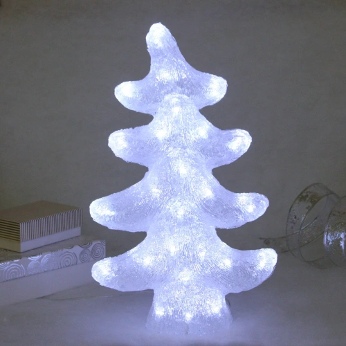 Фигура светодиодная "Ёлочка" 28*13*48 см, 50 ламп LED, авторежим, 220V, Белый