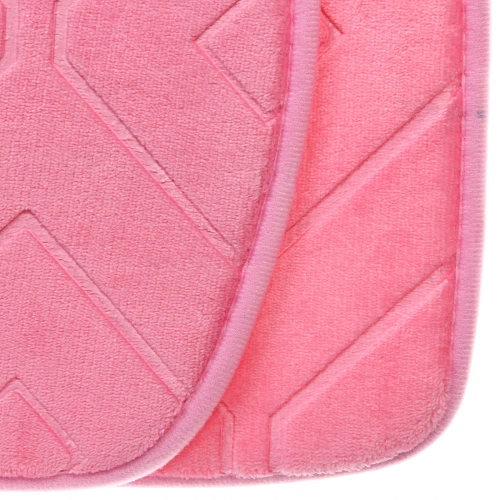 Набор для ванной и туалета 3 пр Rut  ( 2 коврика 5080+5040, 1 чехол на крышку унитаза)розовый_3