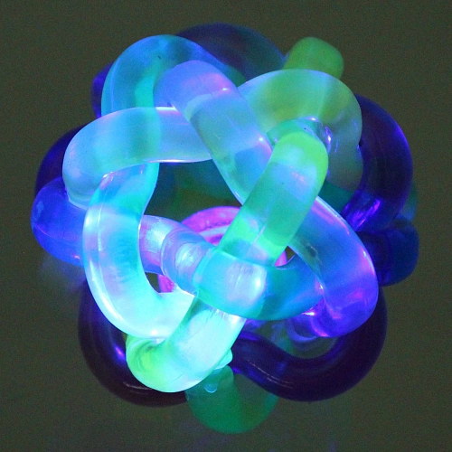 Мяч 6 см Клубок попрыгун, с подсветкой_6