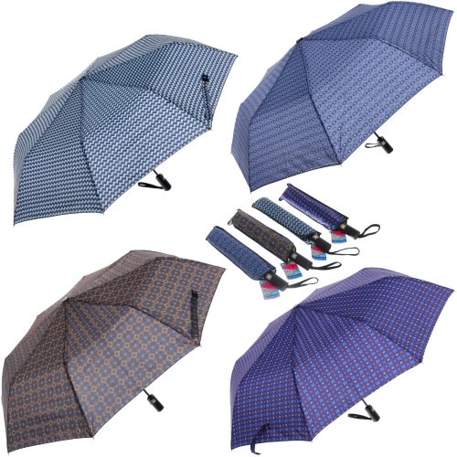 Зонт мужской полуавтомат "Ultramarine - Таро", микс 4 цвета, 8 спиц, d-96см, длина в слож. виде 28см