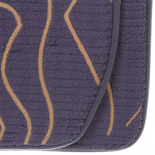 Набор для ванной и туалета 3 пр Flo  ( 2 коврика 5080+5040, 1 чехол на крышку унитаза)серый_3