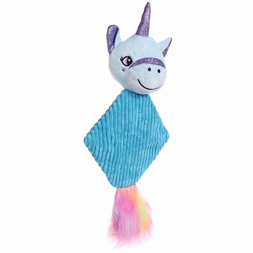 Игрушка для собак средних и малых пород ЗООГРАД, единорог, с пищалкой и шуршалкой, 3816см (лейбл)_4