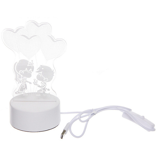 Светильник ночник 3D-Предложение на пластиковой подставке, с включателем USB_2