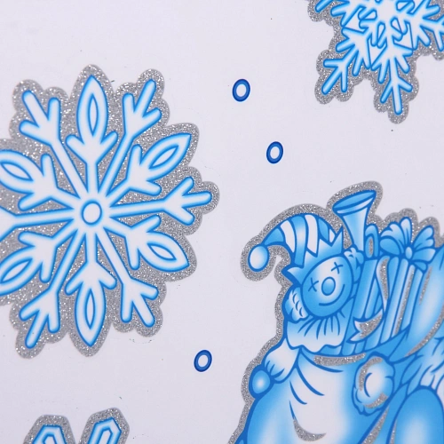 Наклейка на стекло Волшебная зима 4119 см, микс_15