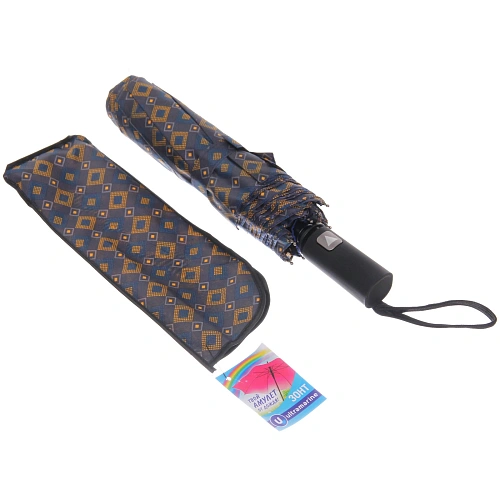 Зонт мужской полуавтомат Ultramarine - Таро, микс 4 цвета, 8 спиц, d-96см, длина в слож виде 28см_17