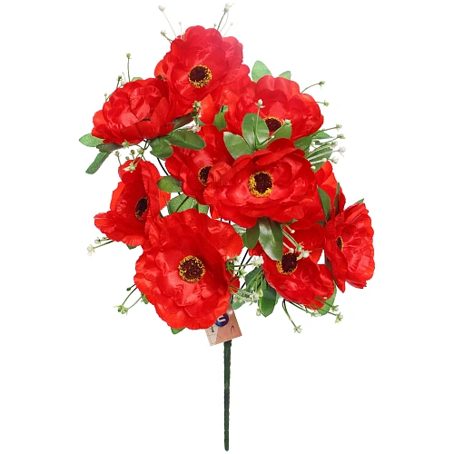 Искусственные цветы Цветочная мелодия Маки  50см10 цветков_3