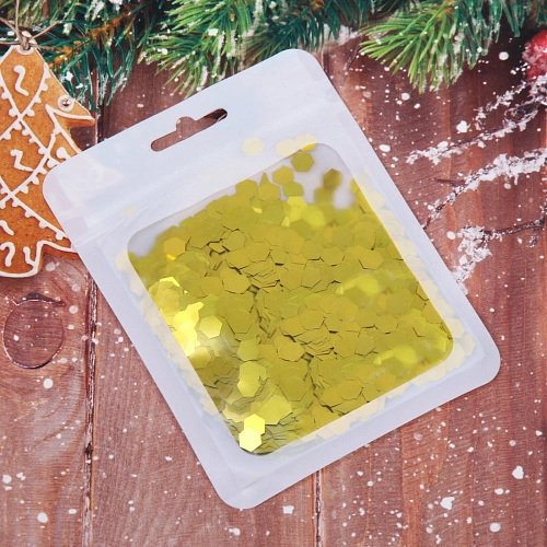 Конфетти Грани 15 г (6 мм), Золото_5