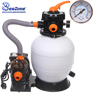 Насос-фильтр песочный для бассейнов CLP5503F, 7000 л/ч, Seazone
