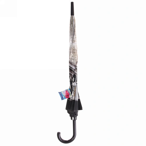 Зонт-трость женский купол Сити, 8 спиц, микс 4 цвета, d-80см, длина в слож виде 82см   _37