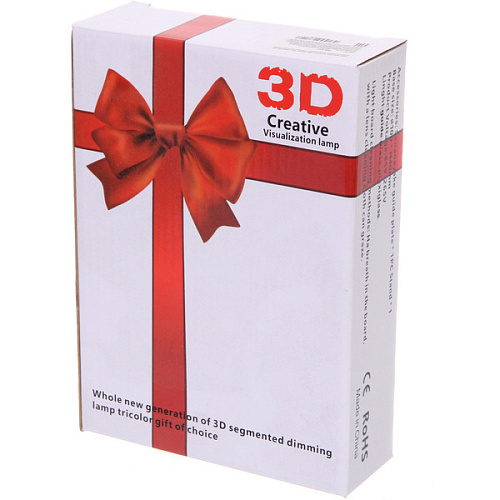 Светильник ночник 3D-Невероятные чувства на пластиковой подставке, с включателем USB_3