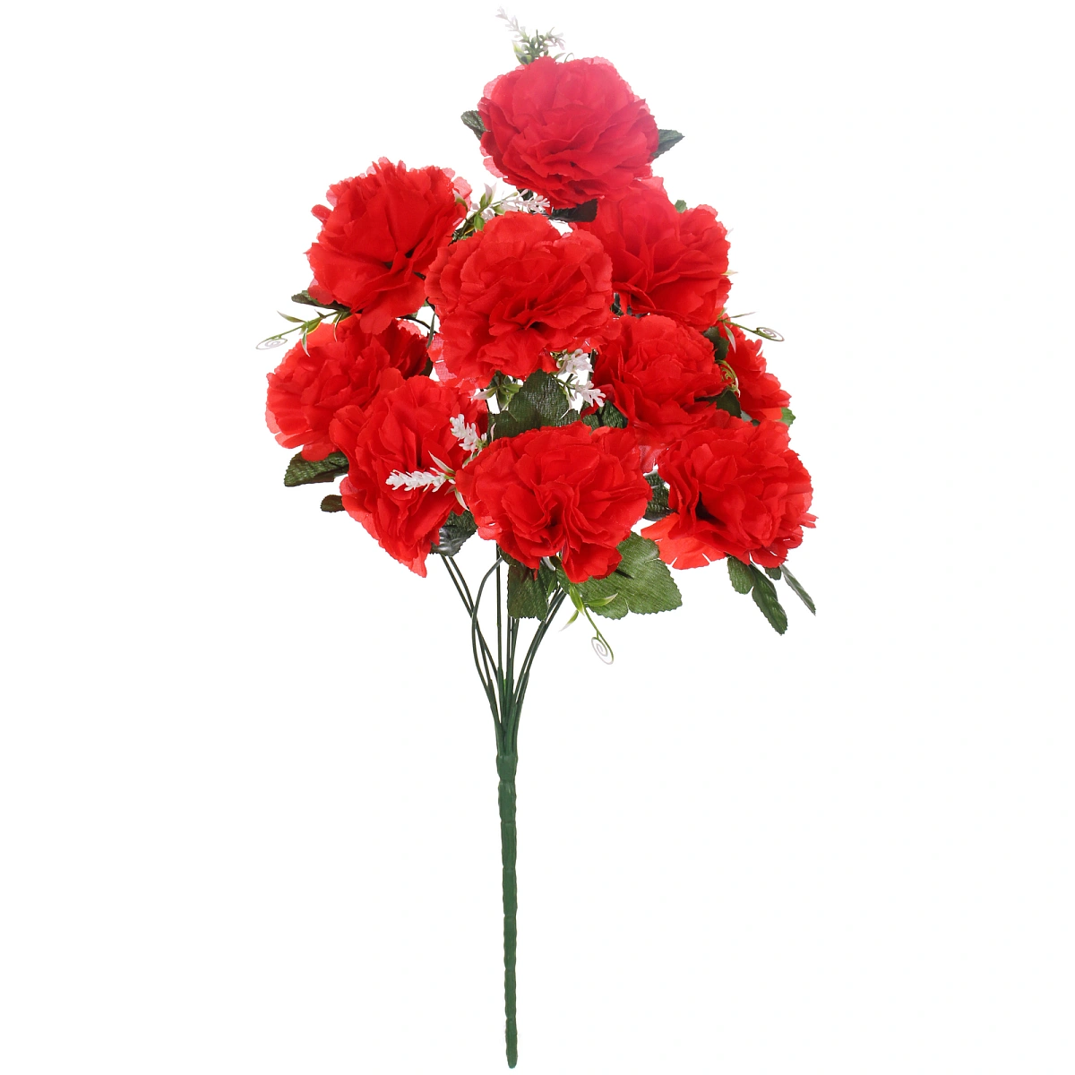 Искусственные цветы "Цветочная мелодия" Гвоздики 50см 10 цветков красные