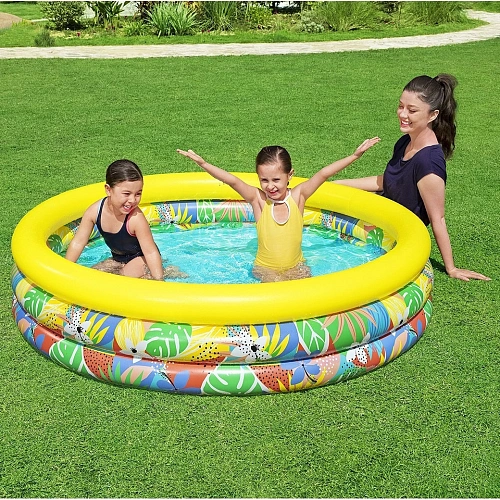 Бассейн надувной круглый 16838 см Floral Paradise Play Bestway (51203)_3