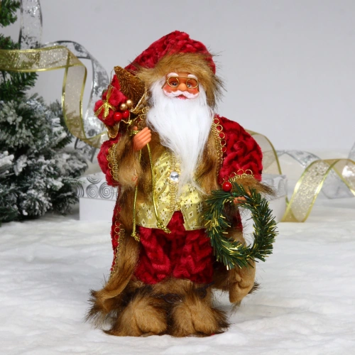 Дед Мороз - Лесовичок "Новый год на пороге" 30 см, Красный